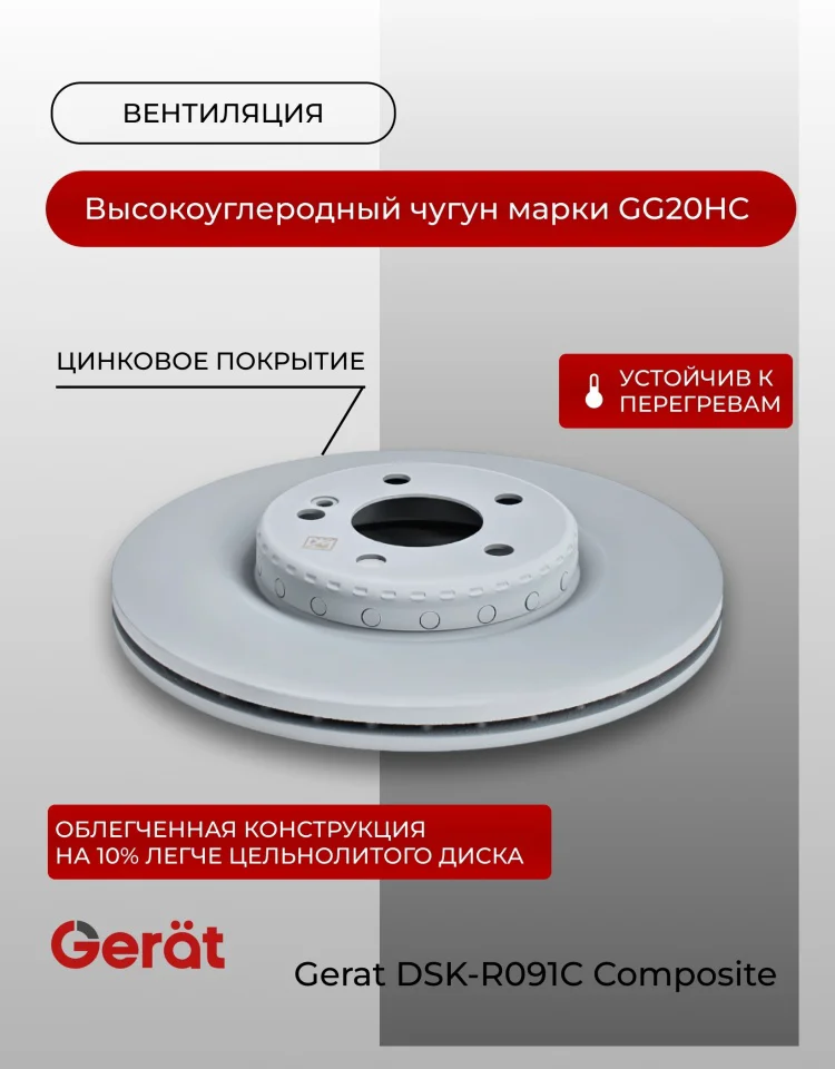 Диски задние Gerat DSK-R091C 2шт купить,111760