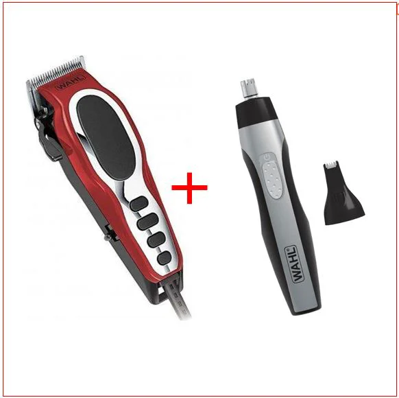 Машинка для стрижки волос Wahl Close Cut Pro Red + Wahl Nose Trimmer купить,0