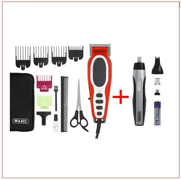 Машинка для стрижки волос Wahl Close Cut Pro Red + Wahl Nose Trimmer купить,0
