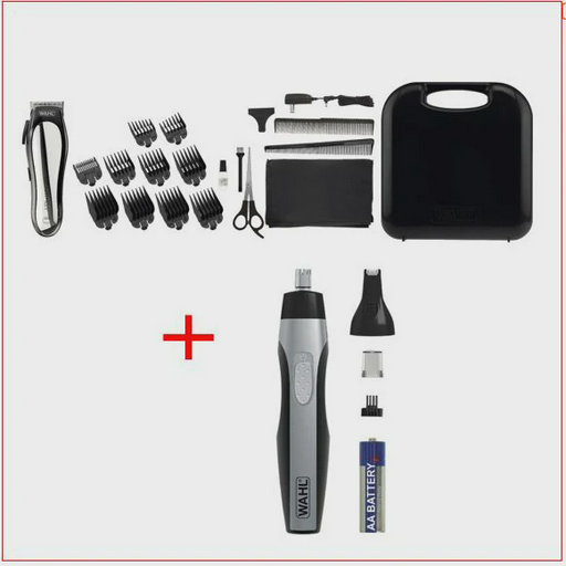 Машинка для стрижки волос Wahl Lithium-Ion Cordless + Wahl Nose Trimmer Silver Black
