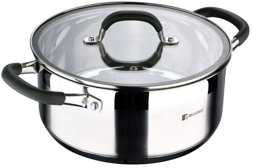 Кастрюля 4.5 л, Bergner Midnight BG-32083-MM нержавеющая сталь