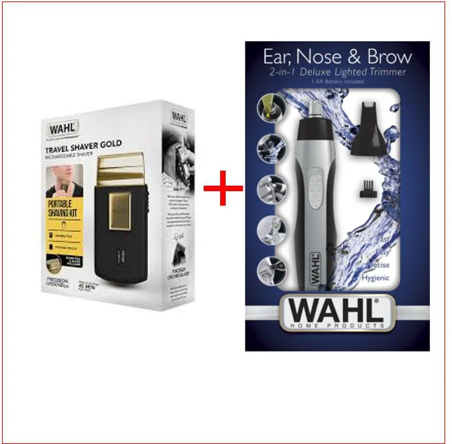 Бритва мужская сеточная Wahl Travel Shaver Black + Wahl Nose Trimmer - ForteMarket Бритва мужская сеточная Wahl Travel Shaver Black + Wahl Nose Trimmer купить,0