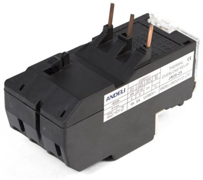 ANDELI реле перегрузки тепловое JR28-25 D1306 AC 660 В 1.6 А, кол-во фаз : 3