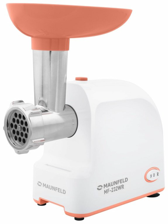Мясорубка MAUNFELD MF-232WR оранжевый, белый - ForteMarket Мясорубка MAUNFELD MF-232WR оранжевый, белый купить,40586