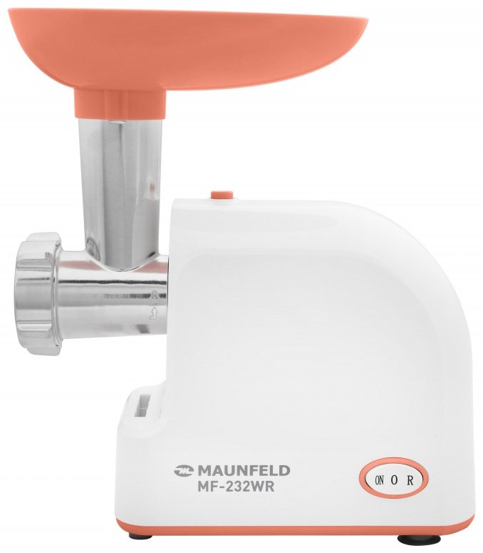 Мясорубка MAUNFELD MF-232WR оранжевый, белый - ForteMarket Мясорубка MAUNFELD MF-232WR оранжевый, белый купить,0
