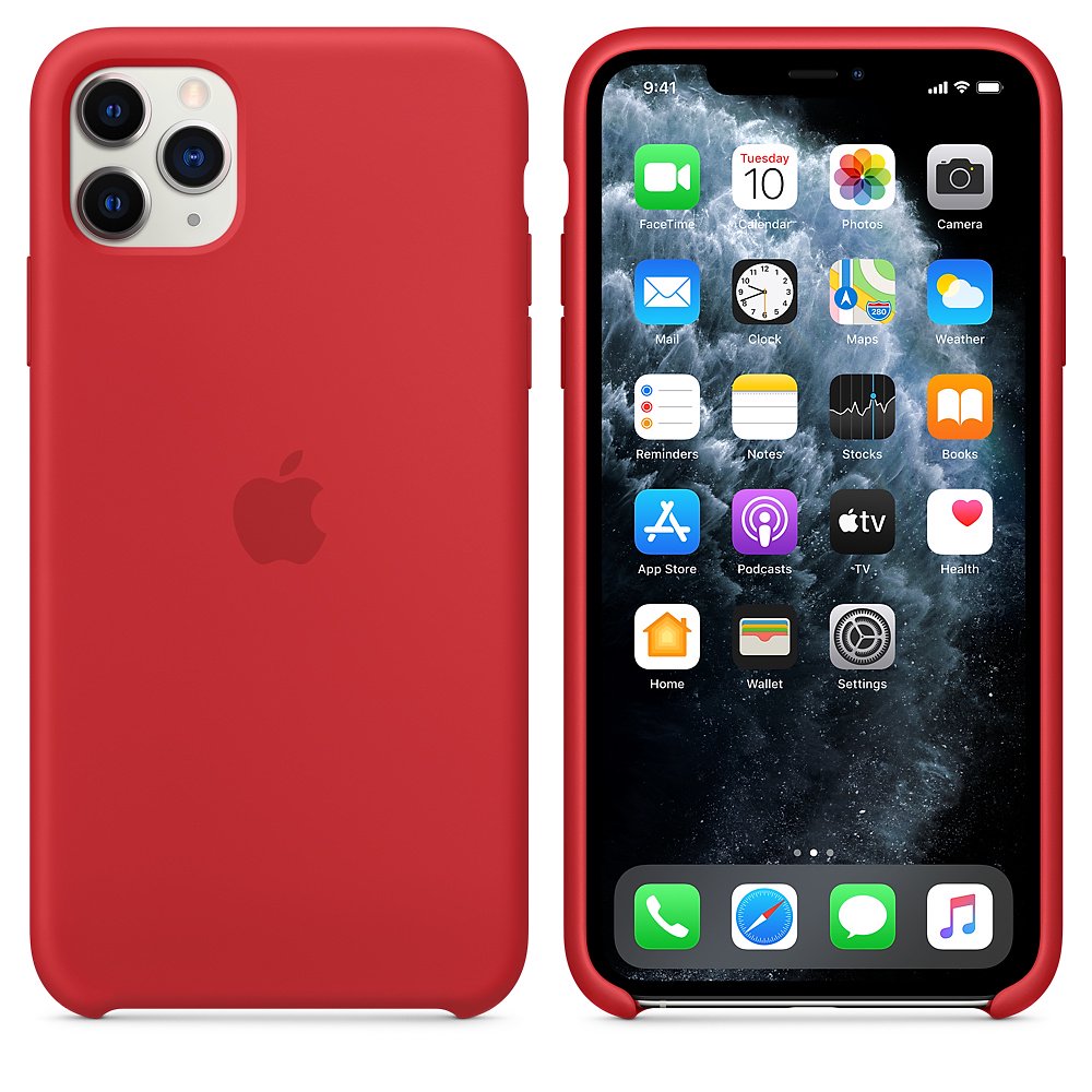 Чехол Apple для iPhone 11 Pro Max Silicone Case MWYV2ZM/A красный купить,0