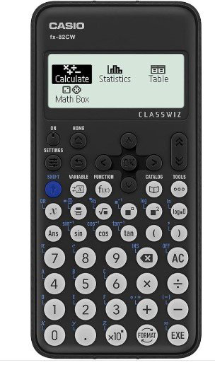CASIO FX-82CW-W-ET-V, 10+2-разрядный, черный