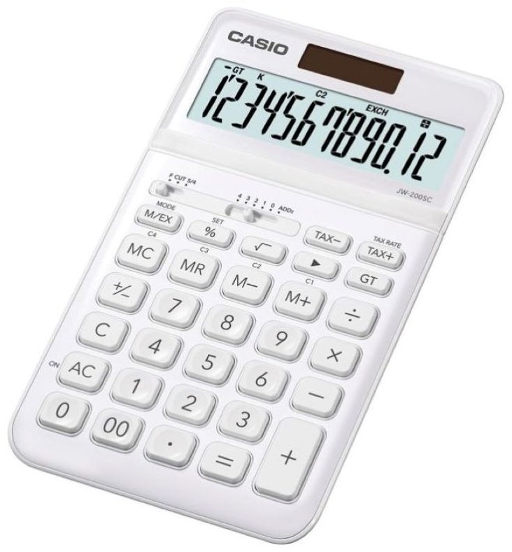 CASIO JW-200SC-WE-W-EP, 12-разрядный, белый