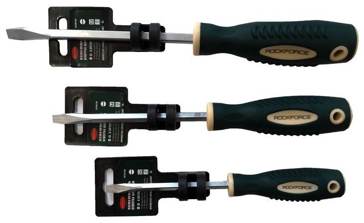 ROCKFORCE отвертка RF-70155100 SL5.5х100 мм, 1 шт.