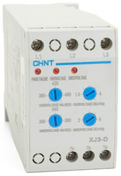 CHINT реле контроля фаз XJ3-D (284003) AC 380 В 5 А, кол-во фаз : 3