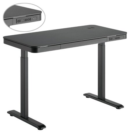 Стол компьютерный Eco Estelar Gravity, 118х60x120 см, черный
