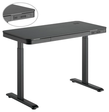 Стол компьютерный Eco Estelar Gravity, 118х60x120 см, черный