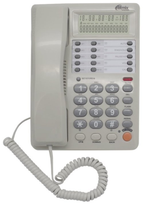 Проводной телефон Ritmix RT-495 белый купить,0