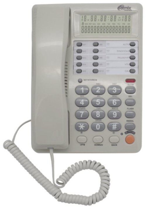 Проводной телефон Ritmix RT-495 белый купить,NaN