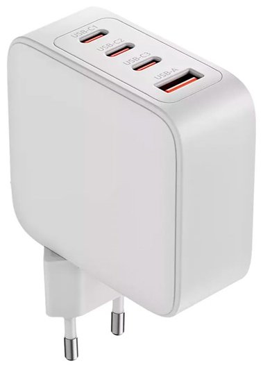Зарядное устройство OLMIO USB&#43;Type-Cx3 PowerDelivery QC GaN 100W USB Type-C, USB белый