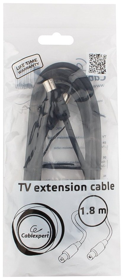 Кабель Cablexpert TV(M) - TV(F) 1.8 м