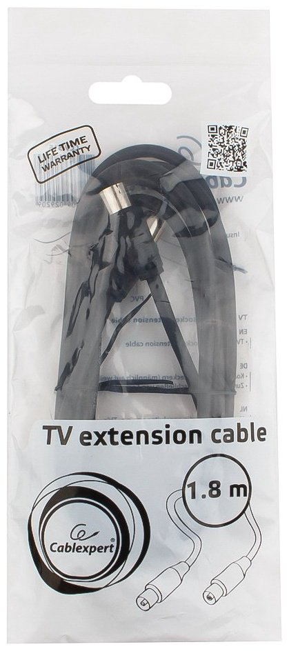 Кабель Cablexpert TV(M) - TV(F) 1.8 м