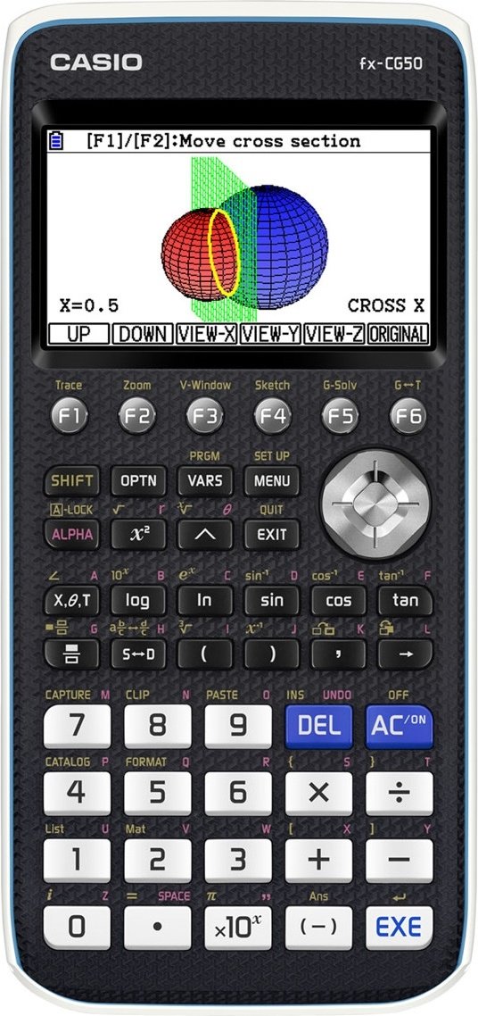 CASIO FX-CG50-W-EH, 10&#43;2-разрядный, белый, черный