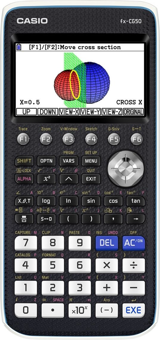 CASIO FX-CG50-W-EH, 10+2-разрядный, белый, черный