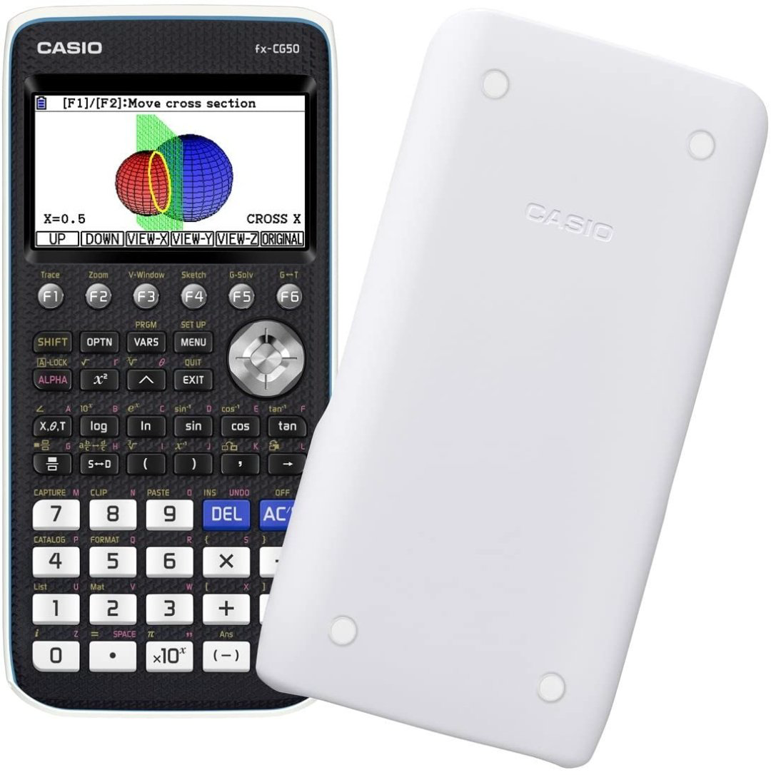 CASIO FX-CG50-W-EH, 10+2-разрядный, белый, черный