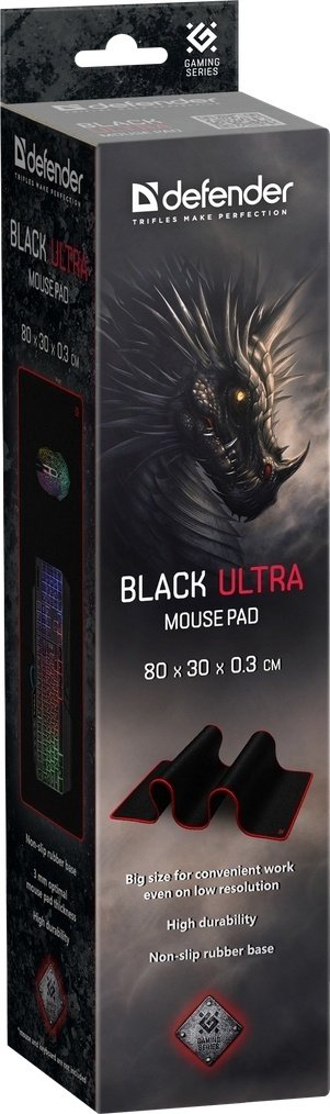 Коврик для мыши Defender Black Ultra купить,3140
