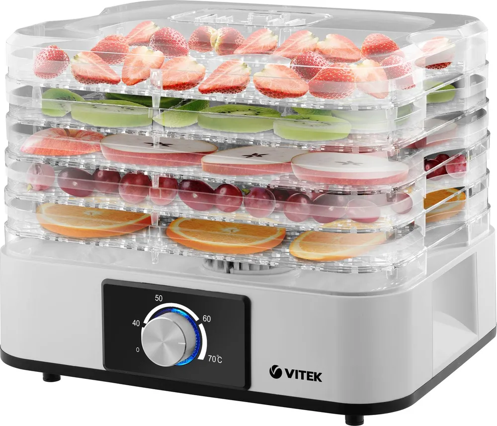 Сушилка для овощей и фруктов Vitek VT-5067 серебристая купить,NaN
