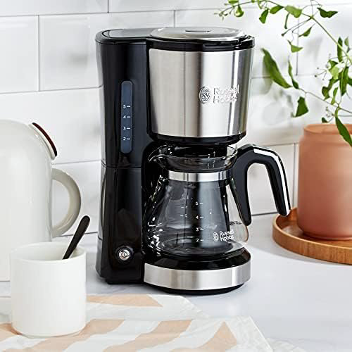 Кофеварка Russell Hobbs 24210-56 серебристый, черный купить,NaN
