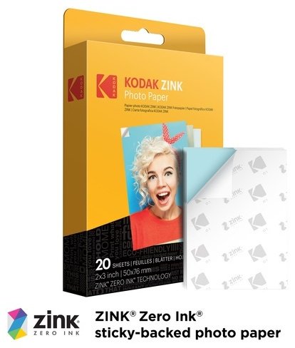 Фотокамера моментальной печати Kodak Printomatic серый &#43; фотобумага 2х3 Kodak ZINK 20 шт купить,0