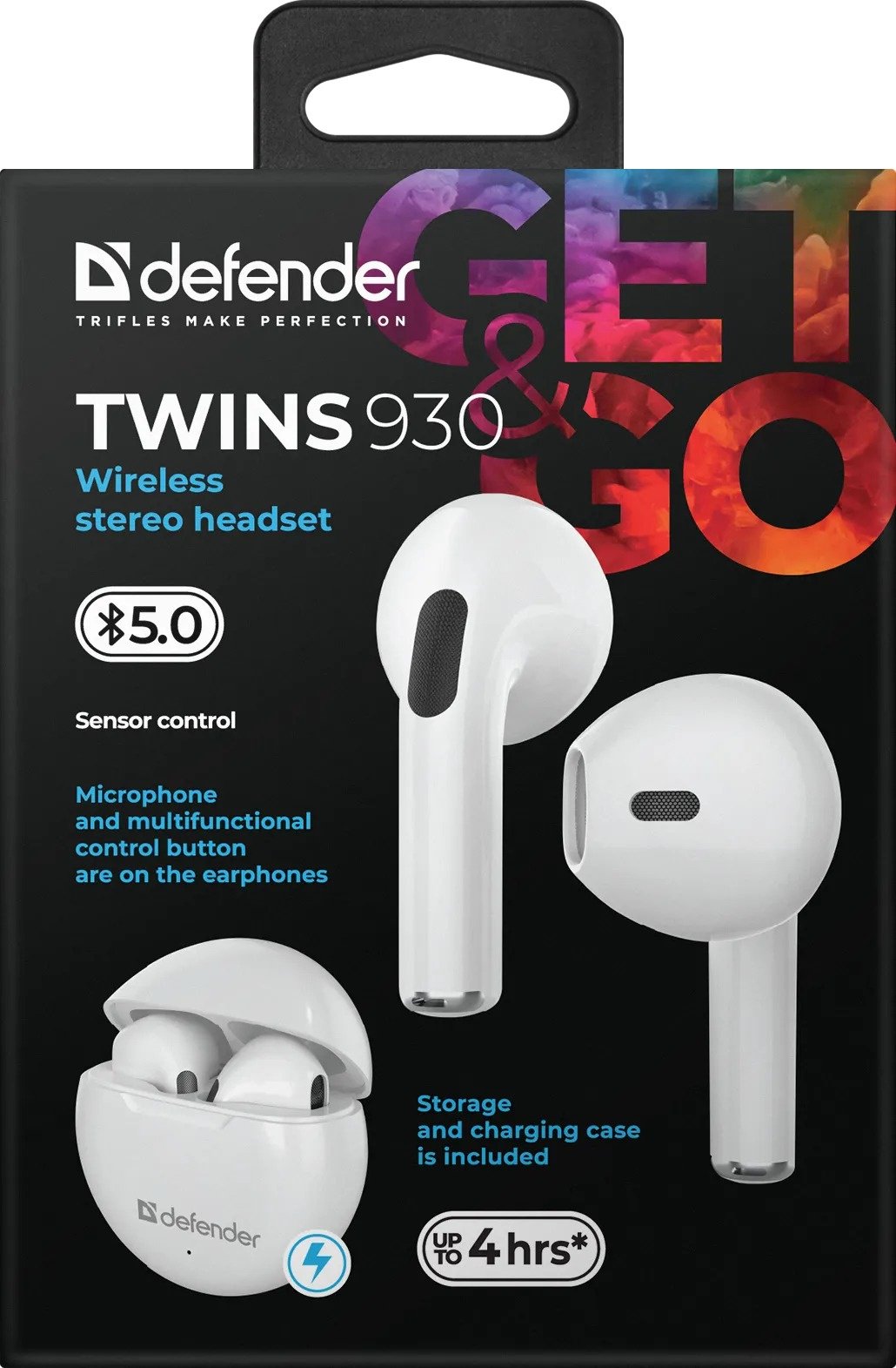 Наушники Defender Twins 930 White белый купить,0