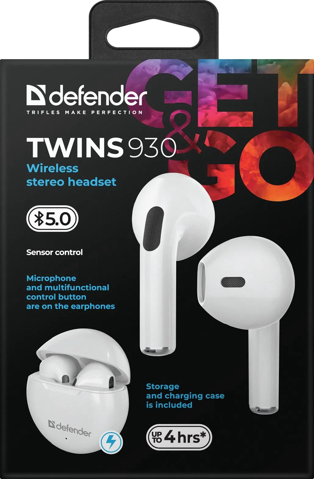 Наушники Defender Twins 930 White белый купить,NaN