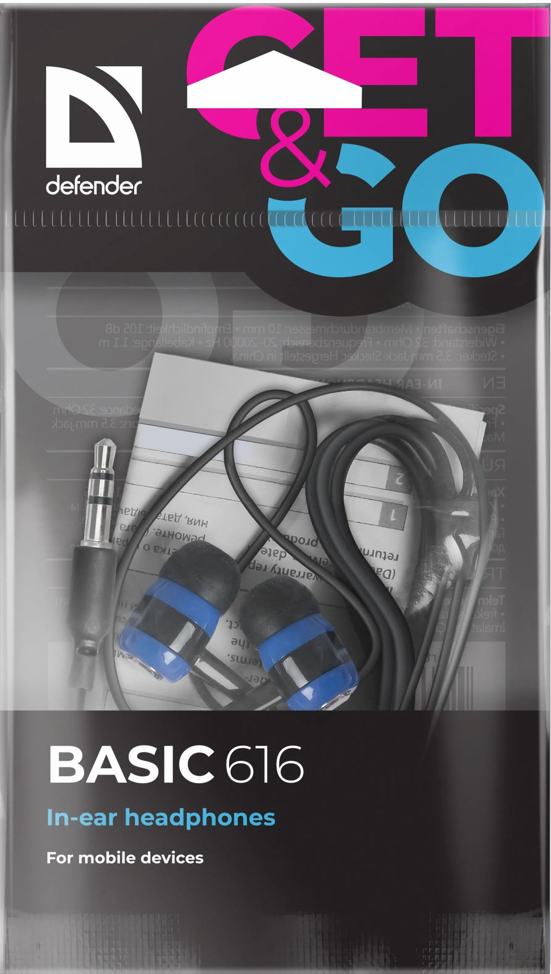 Наушники Defender Basic 616 Blue синий купить,NaN