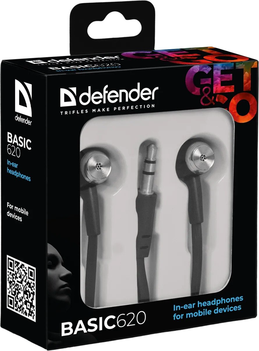 Наушники Defender Basic 620 черный купить,NaN