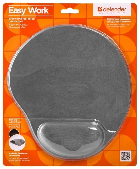 Коврик для мыши Defender Easy Work 50915 серый - ForteMarket Коврик для мыши Defender Easy Work 50915 серый купить,3384