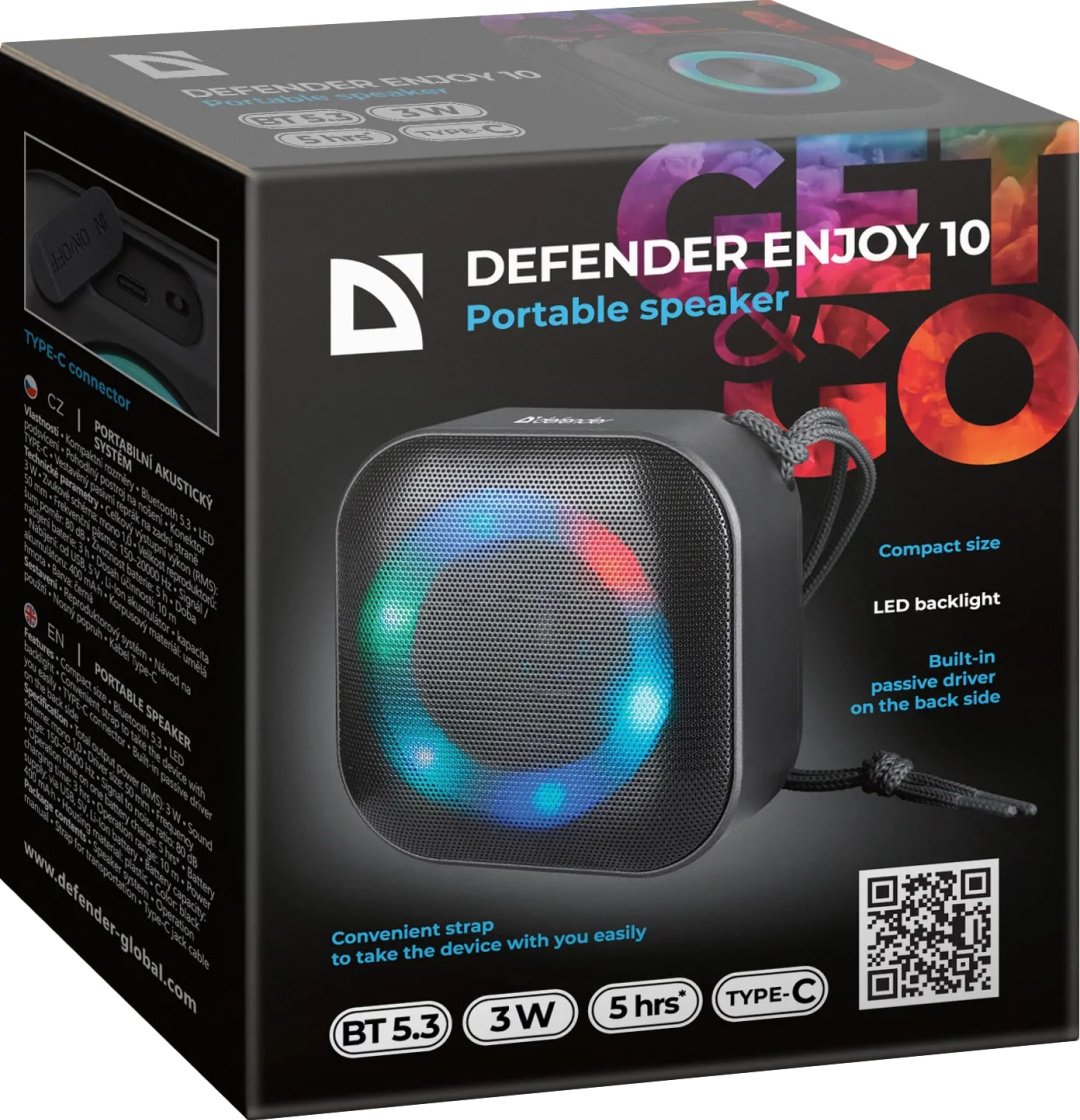 Портативная колонка Defender Enjoy 10 черный купить,0