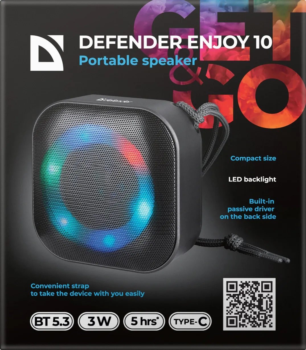 Портативная колонка Defender Enjoy 10 черный купить,0