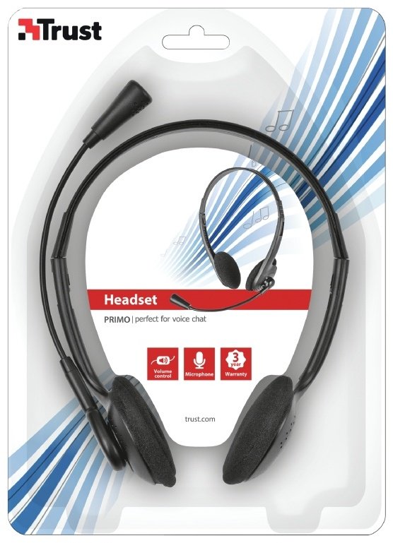 Trust Primo Chat Headset 11916 черный купить,NaN
