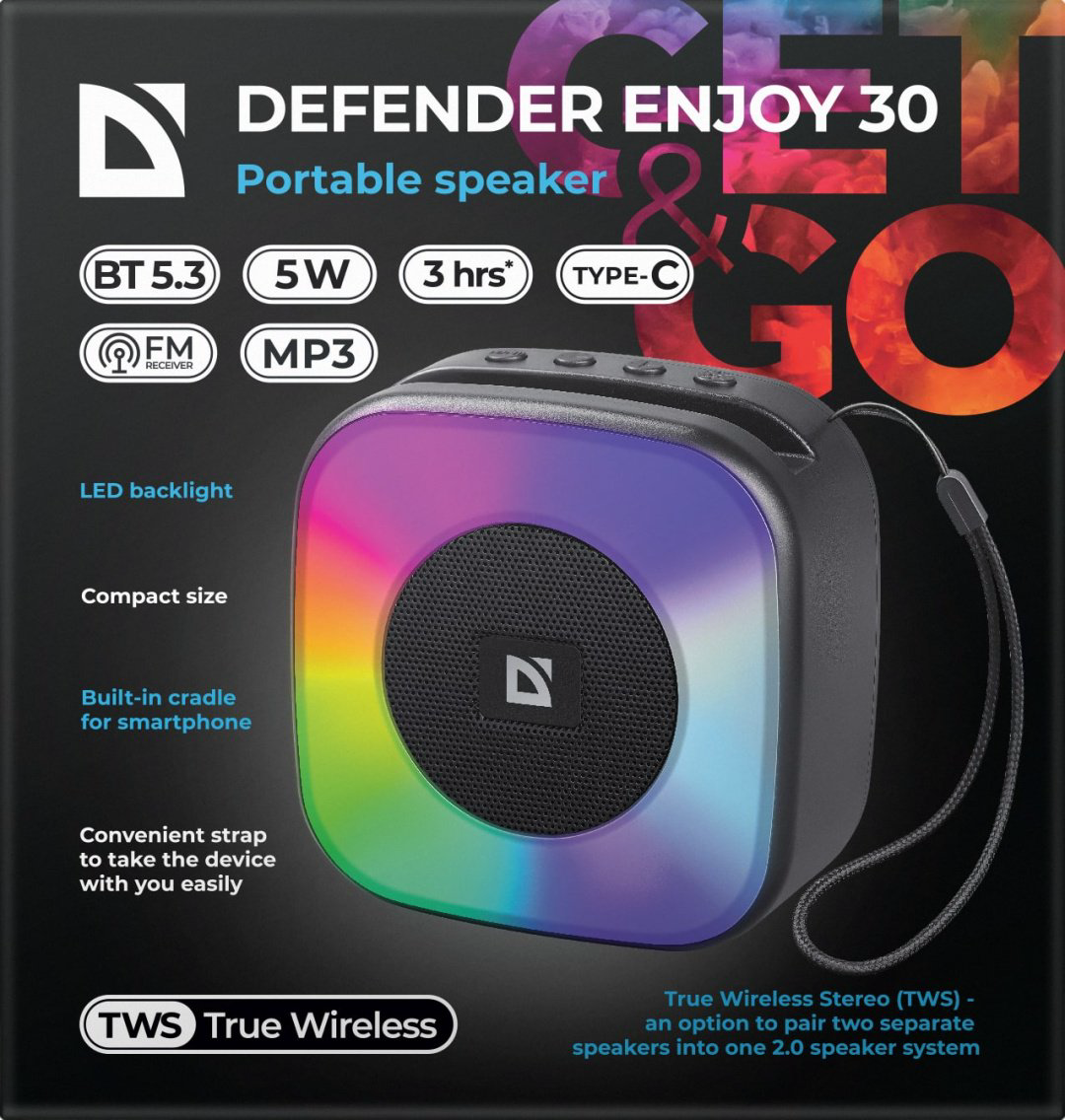 Портативная колонка Defender Enjoy 30 черный - ForteMarket Портативная колонка Defender Enjoy 30 черный купить,3920