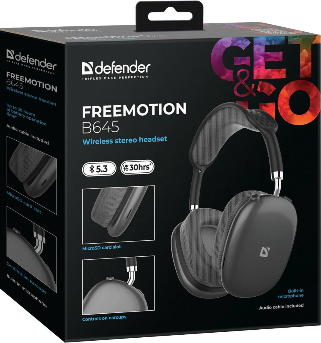 Наушники Defender FreeMotion B645 черный - ForteMarket Наушники Defender FreeMotion B645 черный купить,7790