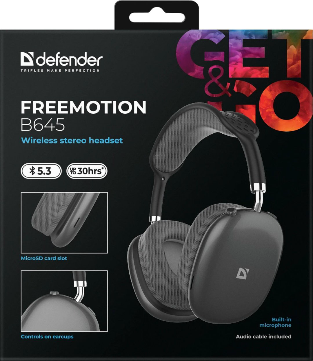 Наушники Defender FreeMotion B645 черный - ForteMarket Наушники Defender FreeMotion B645 черный купить,7790
