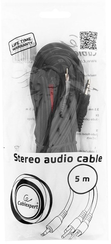Кабель Cablexpert 3.5 mm jack - RCA 5 м