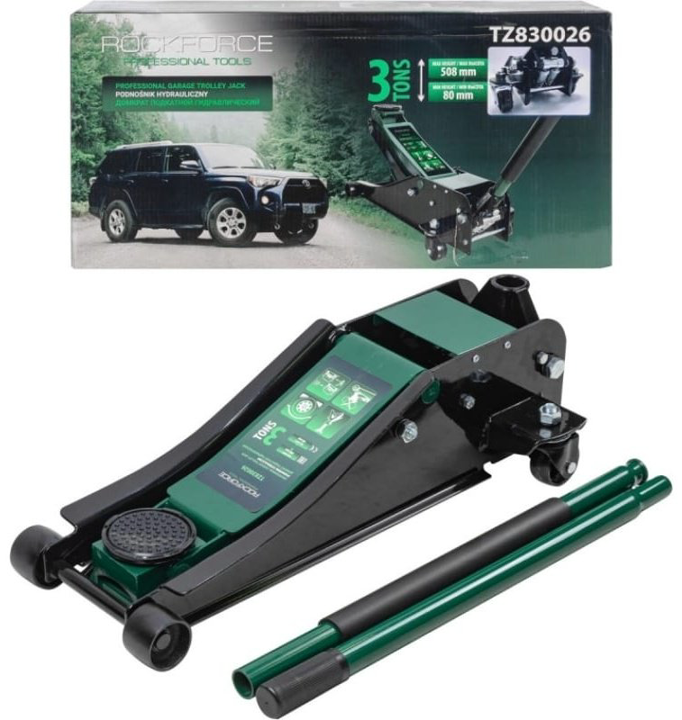 ROCKFORCE домкрат подкатной RF-TZ830026 3 т купить,90261