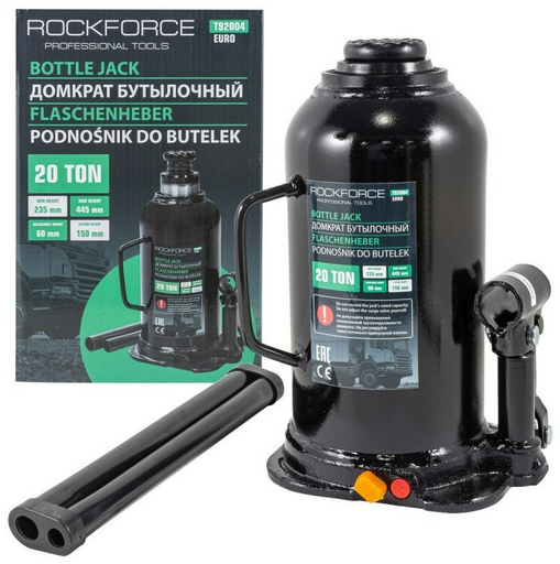 ROCKFORCE домкрат бутылочный RF-T92004(Euro) 20 т