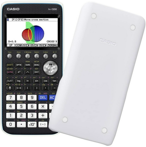 CASIO FX-CG50-W-EH, 10+2-разрядный, белый, черный