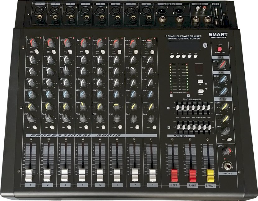 Микшерный пульт Smart PMX808D-USB черный