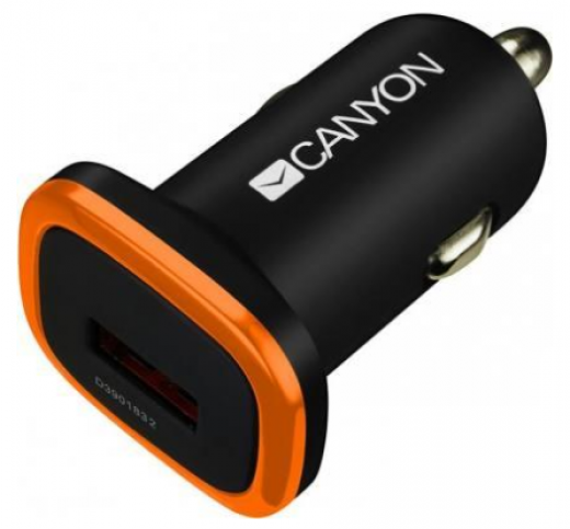Зарядное устройство автомобильное Сanyon CNE-CCA01B черное купить,NaN