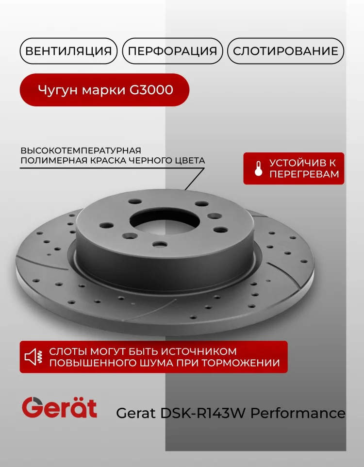 Диски задние Gerat DSK-R143W 2шт купить,45772