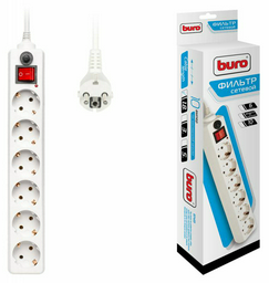 Сетевой фильтр Buro 600SH-1.8-W 1.8м белый