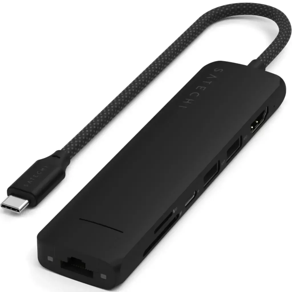 Адаптер Satechi 7-in-1 USB-C Slim Multiport with Ethernet Black