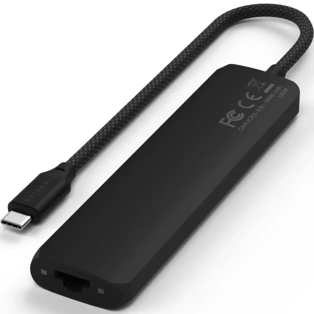 Адаптер Satechi 7-in-1 USB-C Slim Multiport with Ethernet Black