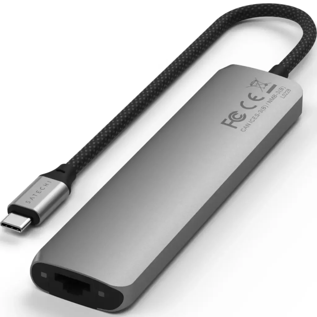 Адаптер Satechi 7-in-1 USB-C Slim Multiport with Ethernet Space Grey купить,46990